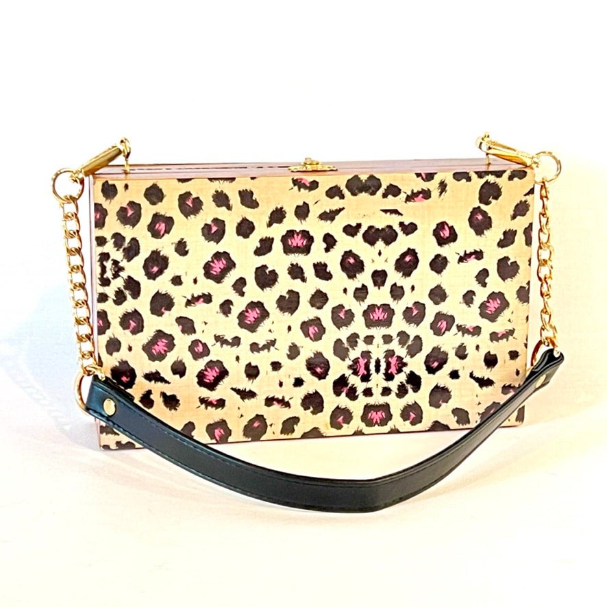 Pink leopard online purse